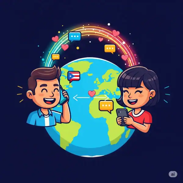 A Filipina and a Puerto Rican breaking the barriers of Long Distance Relationship (LDR) by communicating across the globe.