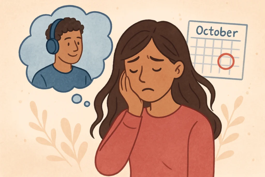 Long-distance relationship birthday surprise waiting for the day to be close together.
